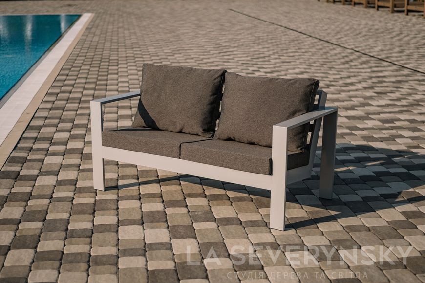 Преміальний садовий диван &mdash; колір металу та подушок на вибір SEVERYNSKY SOFA фото