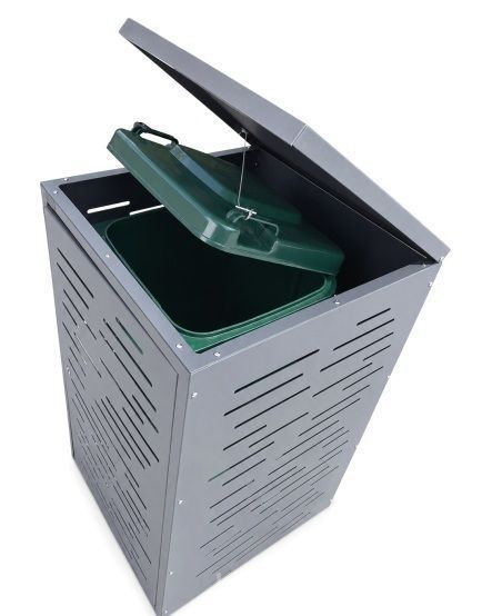 Металевий захисний бокс для сміттєвих контейнерів SEV-BIN-BOX фото