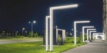 Дизайнерська металева опора вуличного освітлення SEV-LIGHT-SUPPORT фото