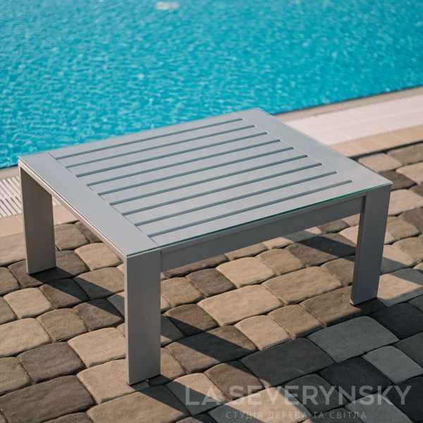 Преміальний садовий стіл із гартованим склом &mdash; колір металу на вибір SEVERYNSKY TABLE фото